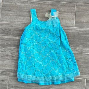 Charming Blue Lace Kids Dress